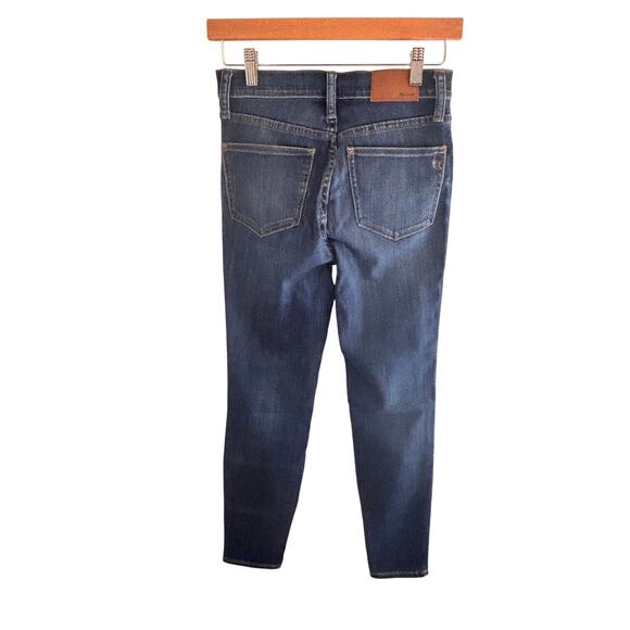 Madewell Jeans 10" High Rise Skinny Size 25S Slim Fit Stretch Medium Wash Denim - Picture 2 of 6
